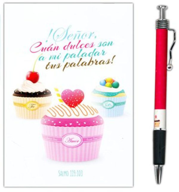 Note pad + bolígrafo "Señor cuan dulces son a mi paladar tus palabras"