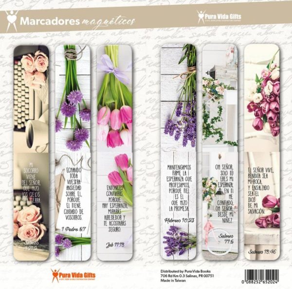 MARCADORES MAGNETICOS, FLORES PACK DE 6