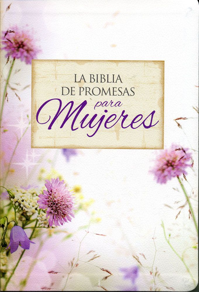 "Biblia de promesas letra grande con índice" - tapa piel floral (RVR60)
