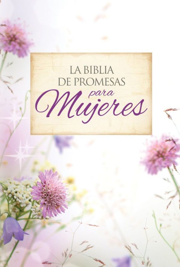 "Biblia promesas letra grande con cierre e índice" - Tapa piel floral  (RVR60)