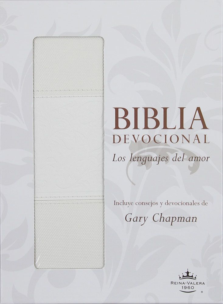 "Biblia devocional lenguajes del amor" - Tapa dura blanca