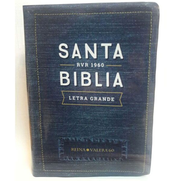 "Biblia en letra grande" - Tapa rustica azul (RVR60)