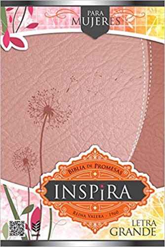 Santa Biblia de Promesas INSPIRA RVR60 Letra gigante- Tapa piel rosa dorado