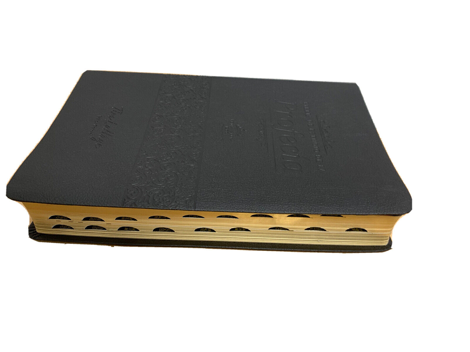 Biblia de la profecia piel negra con Indice