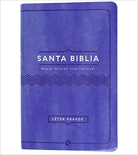 Biblia NVI Compacta Letra Grande tapa piel lila