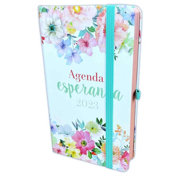 Agenda de Bolsillo Esperanza para Mujer 2023 tapa dura floral