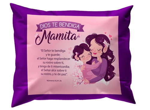 Almohada "Dios te bendiga mamita"